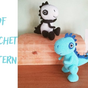Crochet pattern  toy Dinosaur, Amigurumi PDF tutorial Tirranozaurus Rex