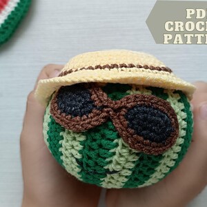 Wassermelonen Spielzeug Häkelanleitung für Summer Kids - Instant Download, amigurumi fruit PDF pattern