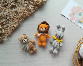 Small stuffed zoo animal as little toy for child, tiny soft toys as mini kids gift