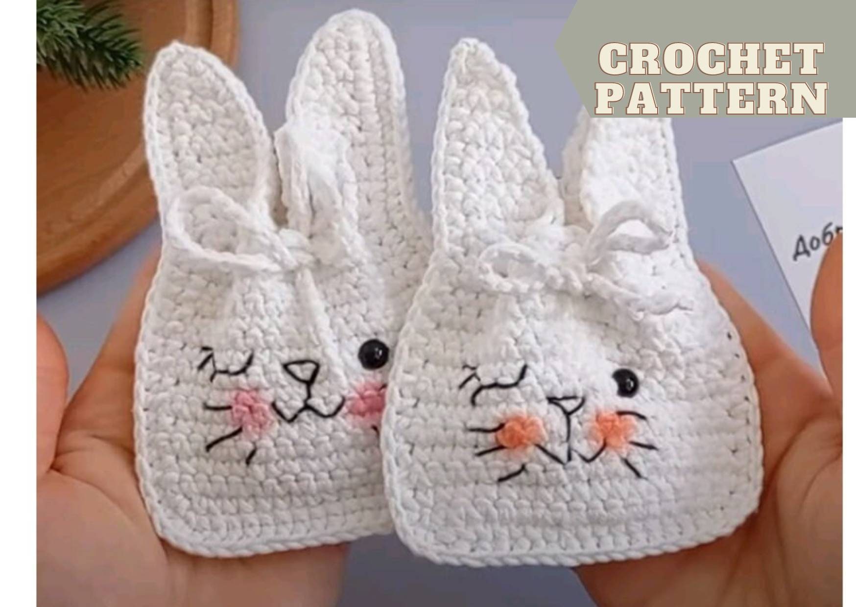 38 Crochet Patterns for Gifts, Decor, Accessories, and Amigurumi 36 Crochet Bunny Bag Pattern
