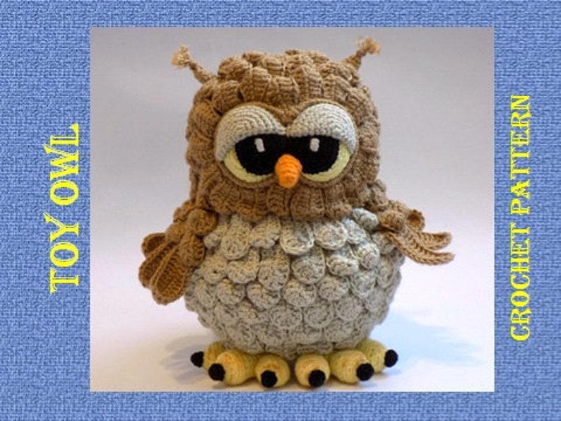 Crochet pattern Owl, pattern amigurumi toy Owl, Tutorial Crochet toy Owl, English PDF pattern image 2