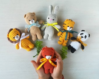 Stuffed zoo animal as little toy for child, little soft toys as mini kids gift