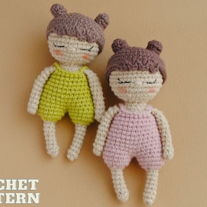 Crochet pattern little doll as gift for girl, amigurumi doll ,- instant pattern
