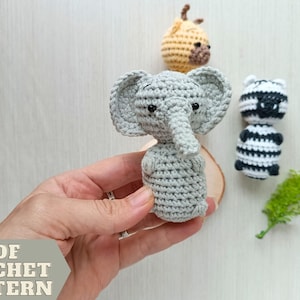 ELEPHANT Crochet pattern African Animal toys, pattern amigurumi toys Elephant, Zebra and Giraffe