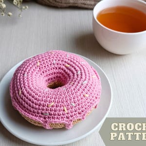 Crochet pattern Donut as fun toy for kids, Amigurumi PDF Fun Sweet food as Easter gift