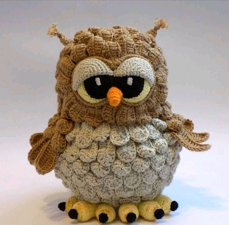 Crochet pattern Owl, pattern amigurumi toy Owl, Tutorial Crochet toy Owl, English PDF pattern image 3