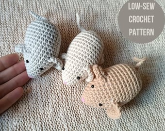 Crochet pattern mini toy Mouse, English PDF instruction low-sewing amigurumi gift