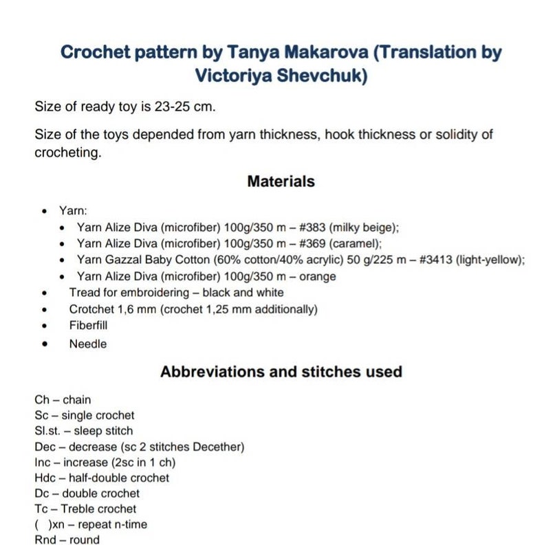 Crochet pattern Owl, pattern amigurumi toy Owl, Tutorial Crochet toy Owl, English PDF pattern image 4