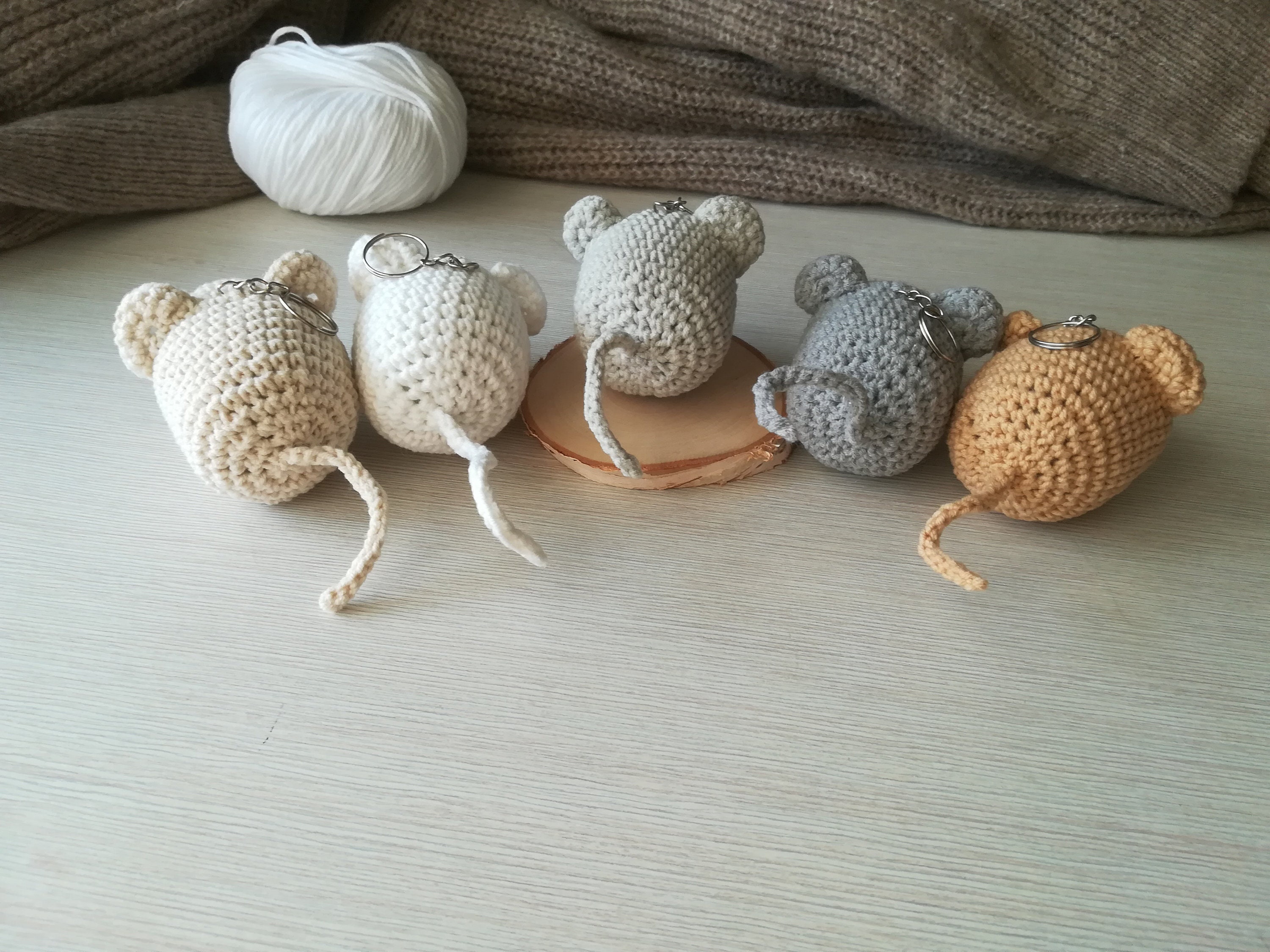 Crochet pattern keychain Mouse English PDF instruction How to Etsy