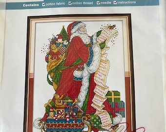 Kit de punto de cruz Jot Sunday Papá Noel 45 x 56 Sin abrir