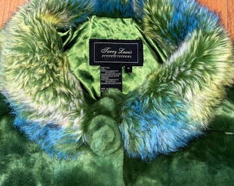 Get Your Grinch On Terry Lewis Faux Fur Green Coat. SZ Medium. Amazing Item.