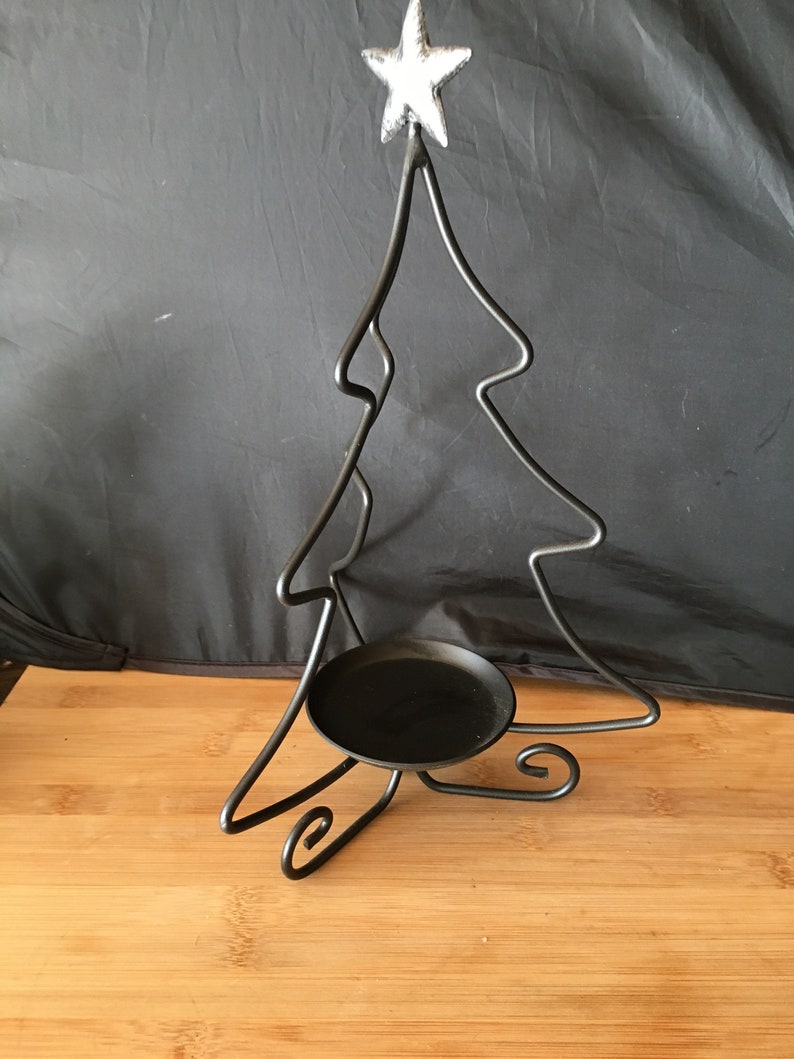 Longaberger Small Wrought Iron Christmas Tree Candle Holder. Etsy