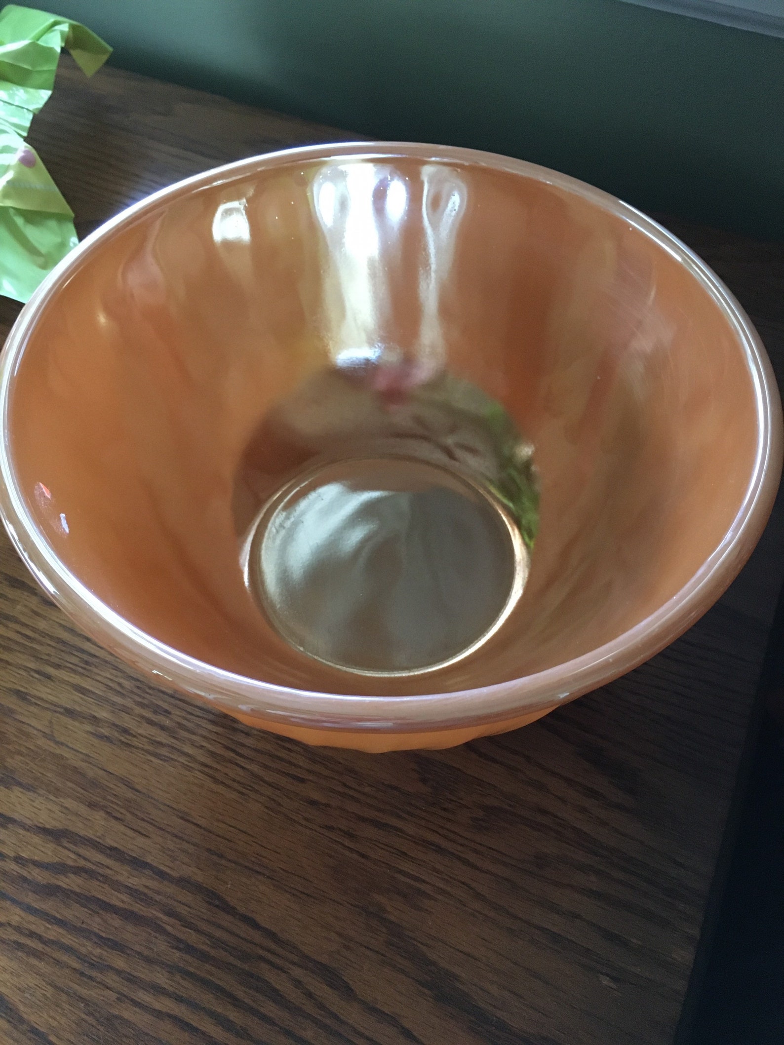 Fire King Large Carnival Glass Bowl Etsy