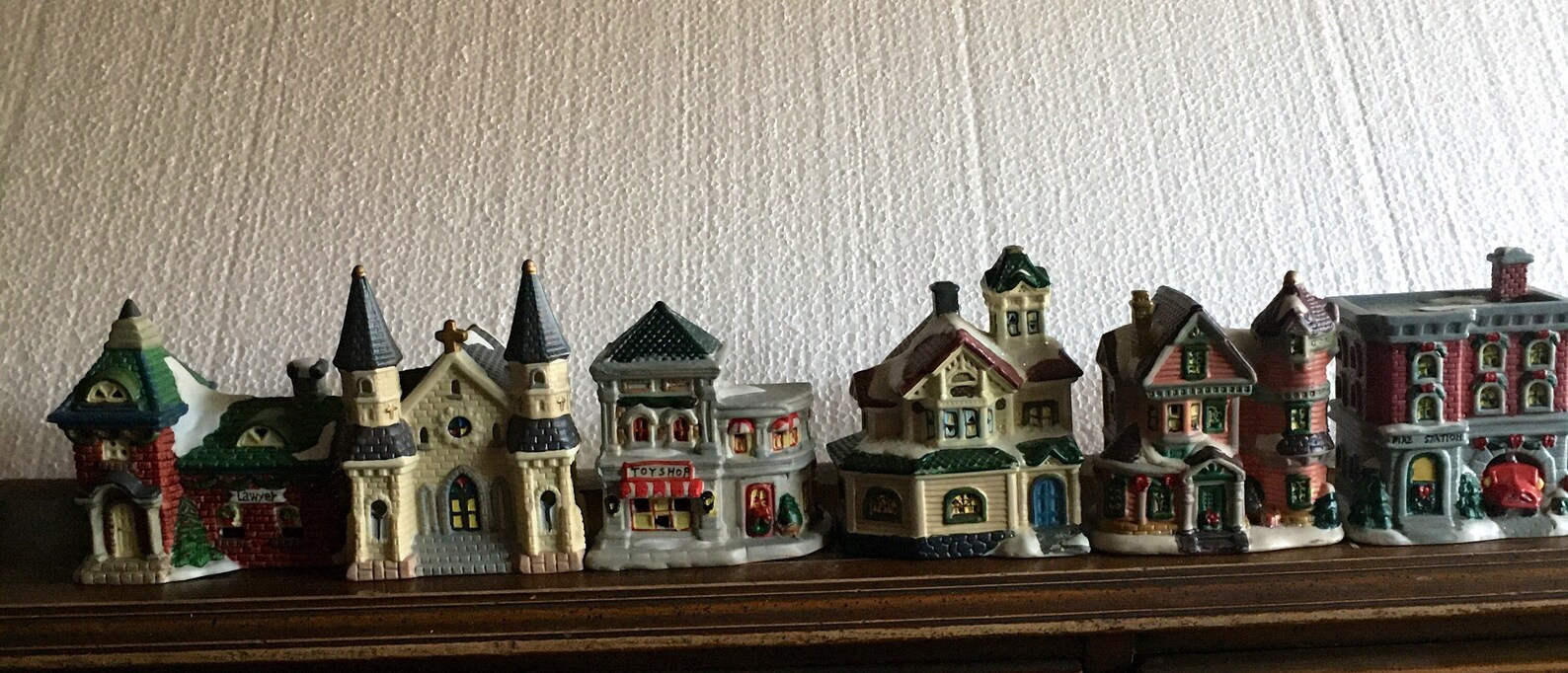 Small Christmas Village Houses Set of 6. | Etsy