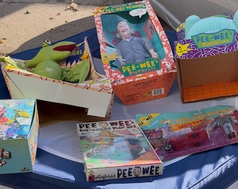 Paquete de juguetes de la casita de Pee-Wee Herman. 6 piezas sin abrir.