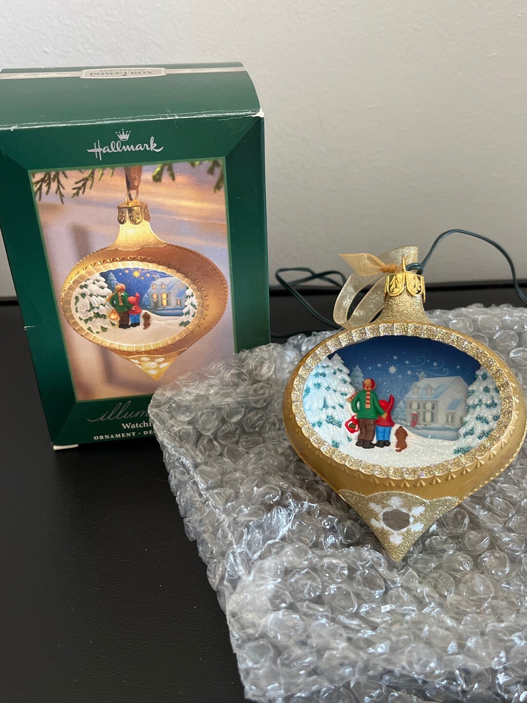 Hallmark Illuminations Ornament watching for Santa Etsy