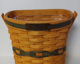 Colección de cestas navideñas Longaberger 1998 Buenas noticias con detalles verdes