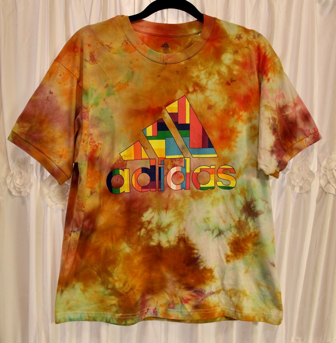 Unisex Small Adidas Tie Dye Shirt Mens Tie Dye Adidas Shirt Etsy