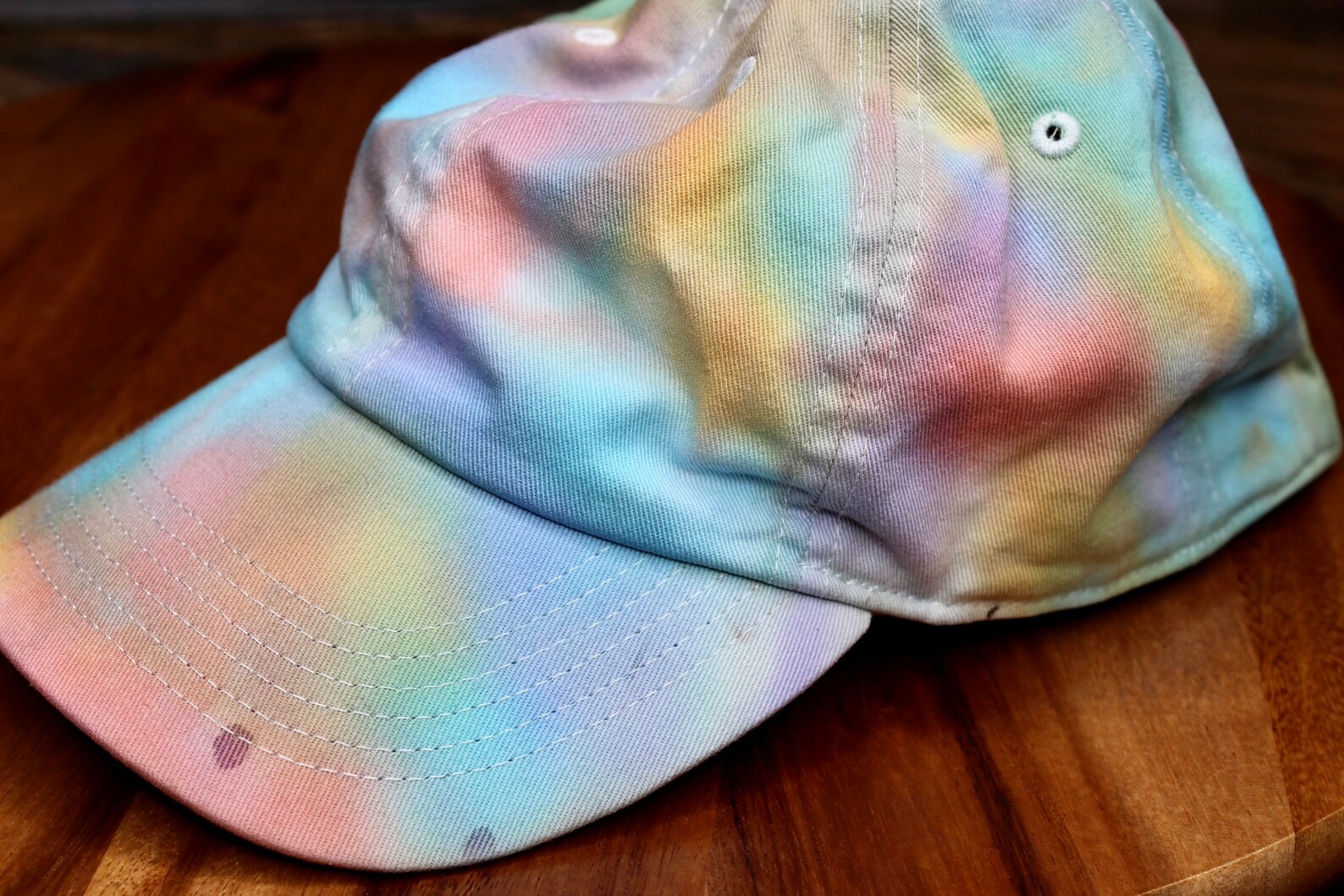 Rainbow Tie Dye Hat One of a Kind Hippie Tie Dye Hat Boho Etsy