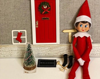 Elf Door Rouge avec boîte aux lettres et accessoires
