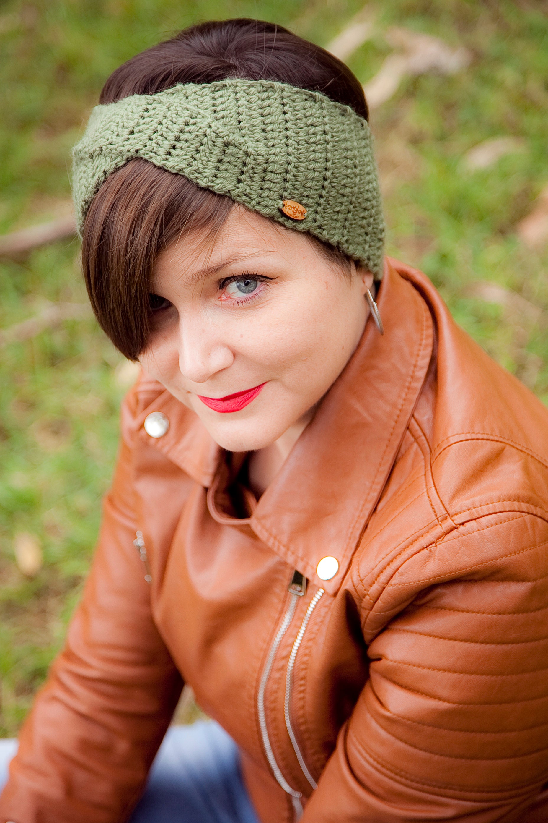 Green Wool Ear Warmers Crochet Ear Warmers Winter Ear Etsy