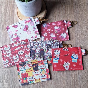 Porte carte chats en faux cuir