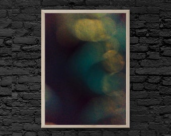 Green/Gold/Teal Dark Abstract Contemporary Digital Photography Art Download