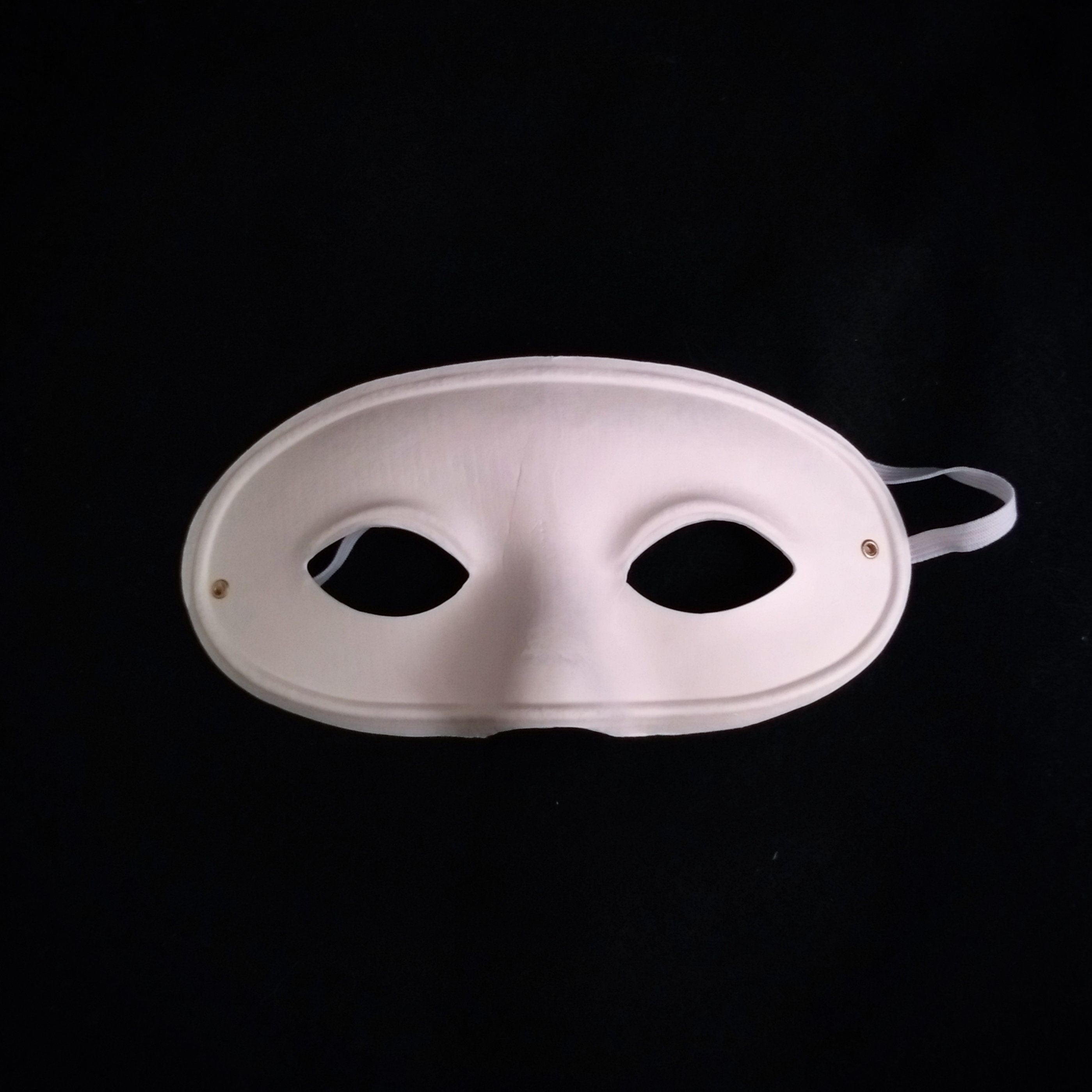 Blank Paper Pulp Masquerade Mask Diy Half Mask Craft Etsy