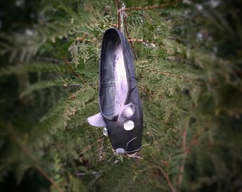 Black Mouse King from the Ballet The Nutcracker, Upcycled Decorated Pointe Shoe Dance Gift