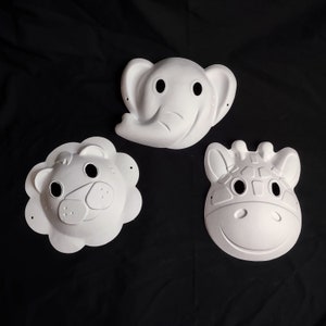 Kid Animal Mask, Paper Pulp Masquerade Mask, DIY Crafts For Kids