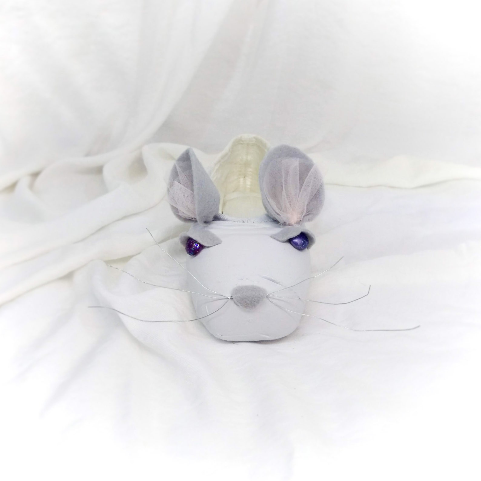 cute mouse decorated pointe shoe, mouse king nutcracker ballet shoe, upcycled nutcracker pointe shoe,