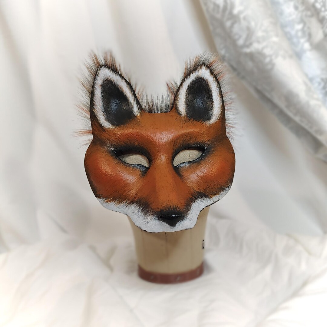 Handmade Red Fox Masquerade Mask – Vegan, Eco-friendly & Lifelike ...
