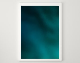 Saturated Teal Abstract Art Printable  Digital Download