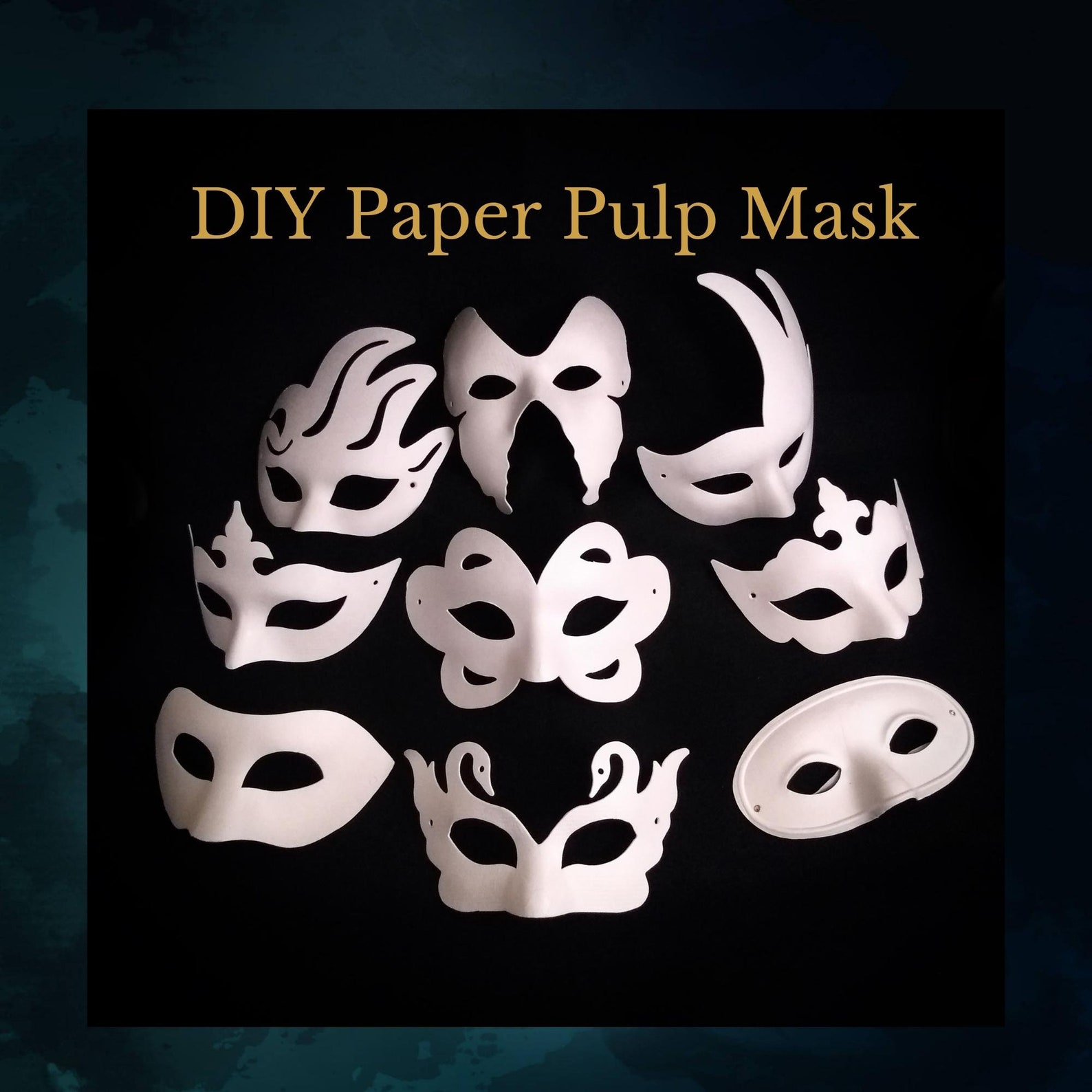 Paper Pulp Mask Blank Paper Pulp Masquerade Mask: DIY Craft Supply - Etsy