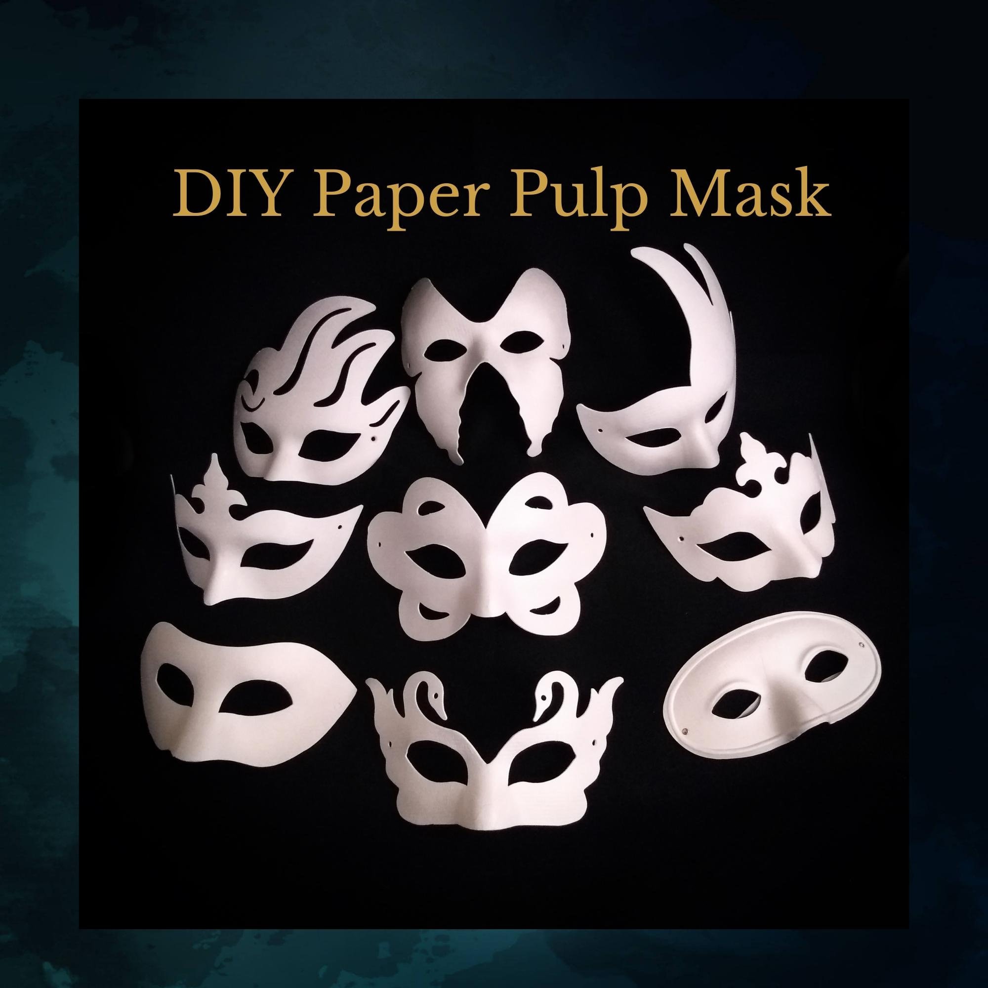 Pulp Mask Material Blank Paper Pulp Masquerade Mask: DIY Craft Supply - Etsy