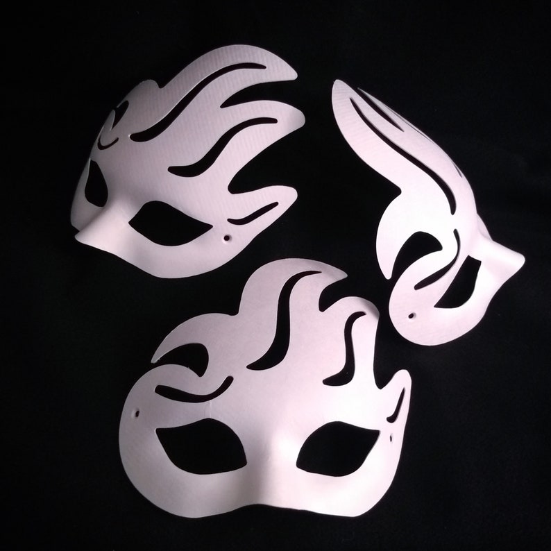 DIY Half Mask With Flame Craft Supplies DIY Mask Craft Etsy