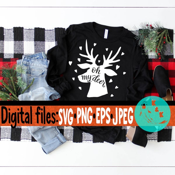 Oh mein Deer SVG Weihnachten SVG Geschenk Geschenkboxen Schneidedatei Hirsch Lustige Weihnachten SVG Urlaub Digitale Datei