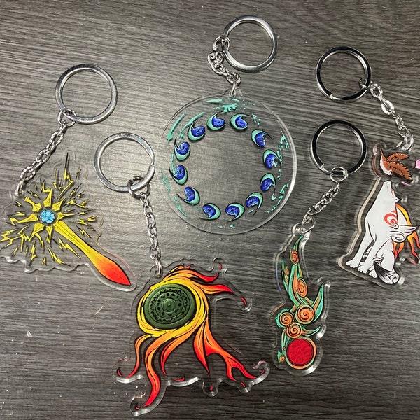 Okami Acryl Schlüsselanhänger Charms