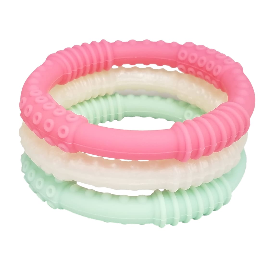 Teething Ring 3 Pack Baby Teething Rings Girl Baby Teether Etsy