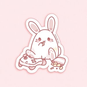 Cute Gaming Bunny Sticker | 3&quot; | Kawaii gamer girl laptop sticker, Cute rabbit vinyl flake sticker, Anime stationery for notebook decorating