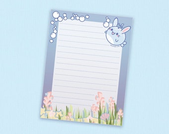 Ocean Aesthetic Notepad | Cute office supplies, Desk accessories, Whale shark bunny stationery, Kawaii memo pad, Marine biologist gift