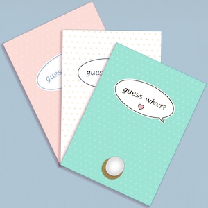 Guess What? Greeting Card & Envelope | A6: Measures 4.1” x 5.8” | Handmade by nikusagi, Kawaii stationery, Small pet present, Funny gift