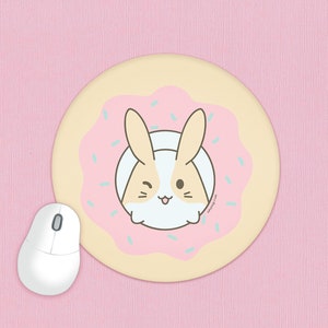 Pink Donut Mouse Pad | Cute desk pad, Trendy desk accessory, Work from home office supplies, Cubicle decor, Gamer gift, Coworker present