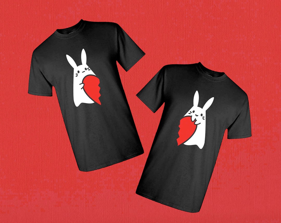 Matching Ghost Bunny Shirts | Unisex S-3X | Broken Heart Tee Set