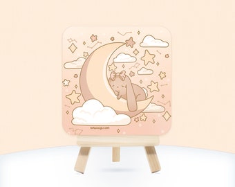 Dreamy Usagi Cardstock Image | Mini square decoration, Pretty present, Pastel merch, Holographic vet gift, Stocking stuffer, Galaxy, Stars