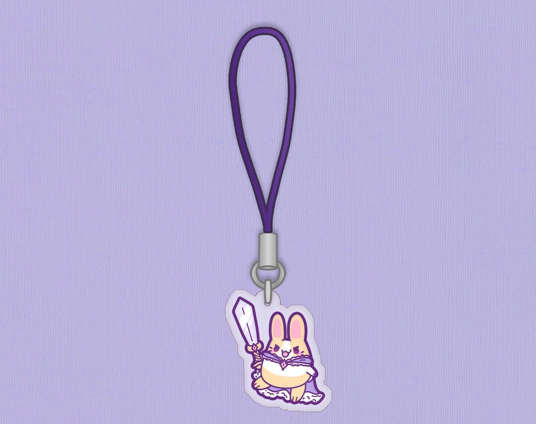 Medieval Knight Bunny Keychain | 1” | Cute Phone Strap, Roleplaying ...