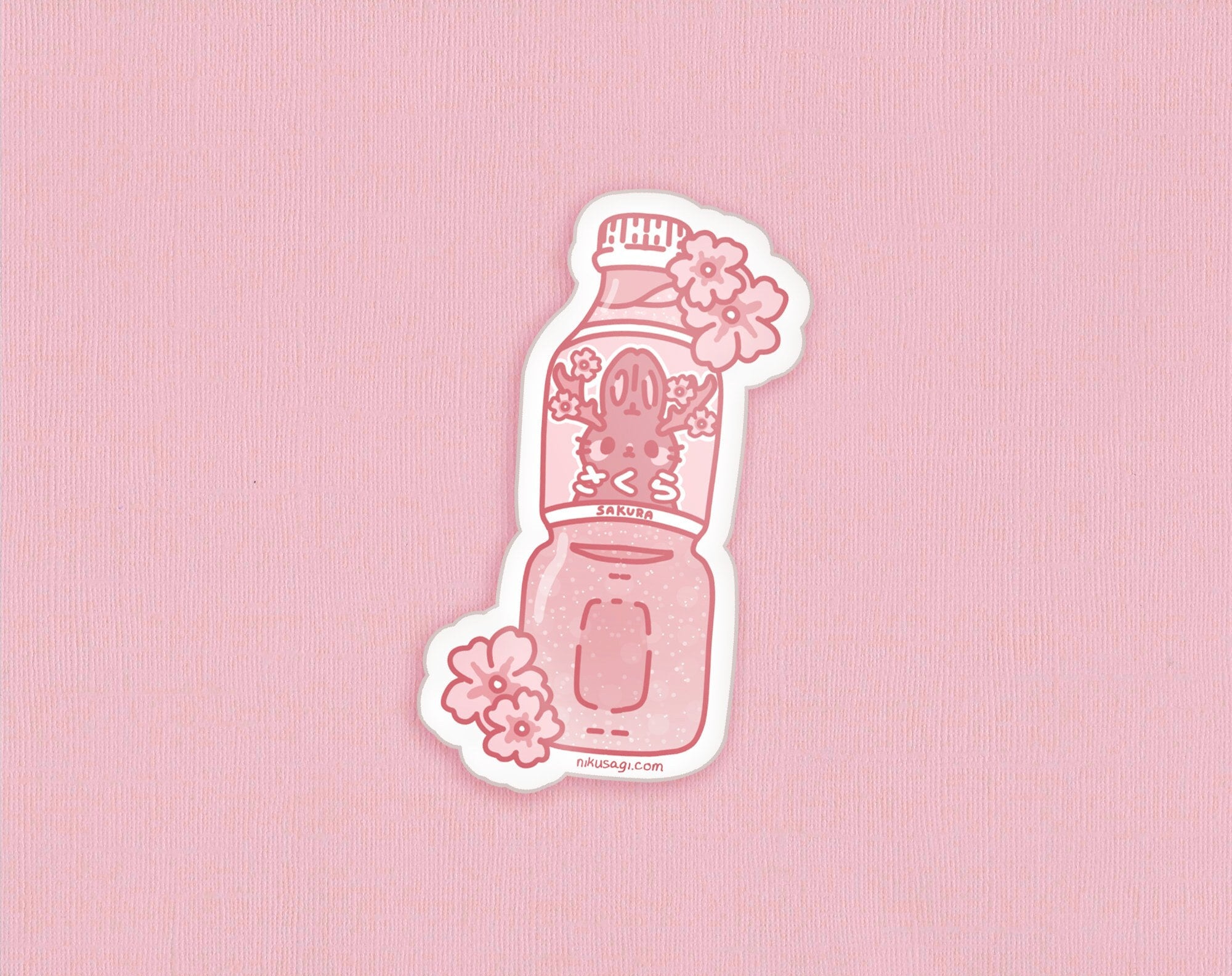 Sakura Drink Sticker 3 Kawaii Bunny Laptop Sticker, Pastel Aesthetic, Cute  Jackalope, Anime Flake Sticker, Japanese Food Stationery -  Finland