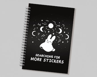 Lunar Phases Reusable Sticker Book | Yami kawaii notebook, Goth stationery, Celestial aesthetic, Halloween gift, Whimsical outer space art