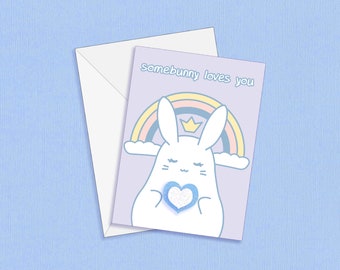 Glitter Heart Greeting Card & Envelope | A6 | 4.1” x 5.8” | Lovecore aesthetic stationery, Cute handmade Valentine, Galentines Day gift