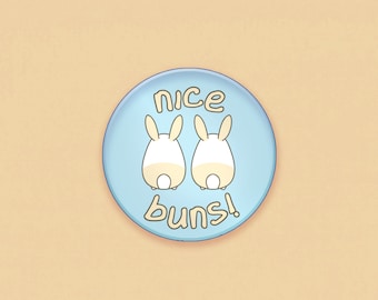 Funny Bunny Pin - 1.5"